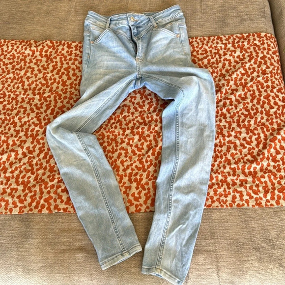 free people high waisted skinny light blue jeans size 27 - Picture 9 of 9